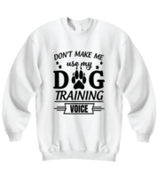 Dogs Sweatshirt Dog Training Voice White-SS  - £21.23 GBP