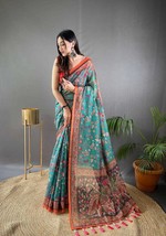 Buy 1 Get 1 Free on Exquisite Cotton Kalamkari Sarees Embrace Elegance with a Do - £72.02 GBP
