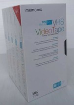 VHS Video Tape (5 Pack) T-120 120 Minute RV  Brand New Sealed - £17.92 GBP