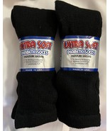 Men&#39;s Ultra-Soft Upper Calf Diabetic Socks ( 2 pairs ) Black Size 13-15 - $360.79 MXN