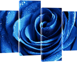 Mothers Day Gifts for Mom Women Her, Blue Rose with Dew Canvas Wall Art ... - $90.78