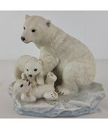 Polar Bear Masterpiece HOMCO Figurine Porcelain 1993 Cubs Endangered Spe... - $10.95