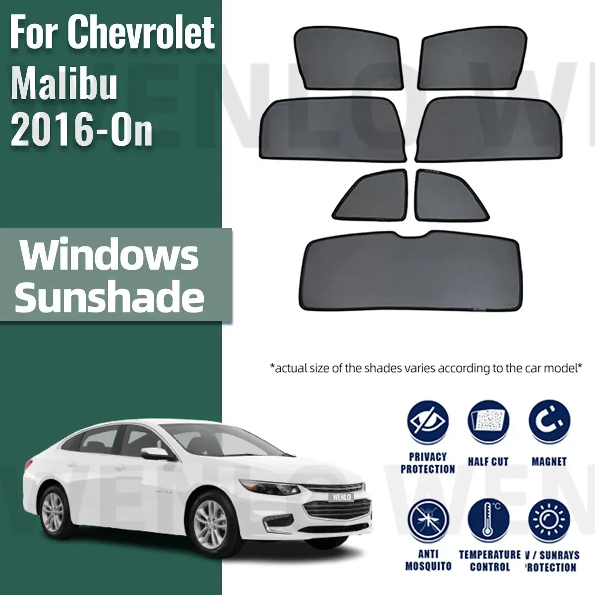 For Chevrolet Holden Malibu V400 2016-2023 Magnetic Car Sunshade Visor Front - £29.74 GBP+