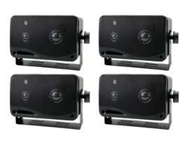4 New 2022SX 3.25&quot; 200W 3-Way Car Audio Mini Box Speakers System Inside - $72.99