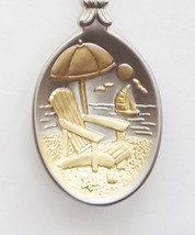 Collector Souvenir Spoon Cayman Islands Beach Chair Umbrella Bus Emblem - $16.99