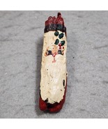 Handcrafted Painted Wooden SANTA Tack Pin 3&quot; Cute Christmas Piece - €10,77 EUR