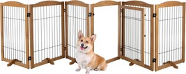 Pet Gate - 6-Panel Indoor Folding Dog Fence For Stairs Or Doorways - 133X32-Inch - $88.99