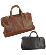 LEATHER HANDBAG ~ Travel Duffle &amp; Carry On Bag Style Class Storage USA H... - £348.22 GBP