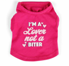 YOULY The Lover Pink I'm A Lover Not A Biter Graphic Small Animal T-Shir... - $9.89