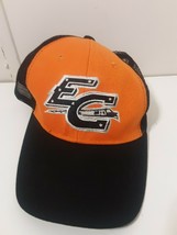 Eau Claire Express Black And Orange Mesh Snapback Baseball Cap Hat Modified READ - £3.93 GBP