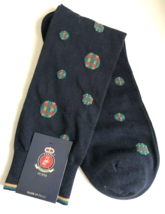 Punto Italian Mens Navy Dress Socks Egyptian Cotton 10-13 Patterned Polka Dots - £20.72 GBP