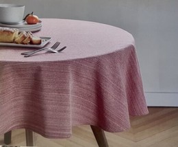 Our Table Textured 70” Round Tablecloth In Haute Red - £15.81 GBP