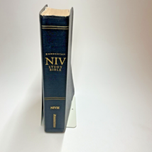 Zondervan NIV Study BIBLE Red Letter 2002 Black Bonded Leather 1985. - £10.64 GBP