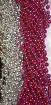 192 Hot Pink and Silver Mardi Gras Beads Party Favors Necklaces 16 Dozen Lot - £31.64 GBP