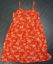 Faded Glory Girls Youth Dress Bright Orange Top Size Xl 14-16 100% Cotton - £6.28 GBP
