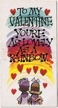 Vintage Sarcastic Valentine Card T.C.G. 1950s You&#39;re As Lovely As A Rainbow - $2.96