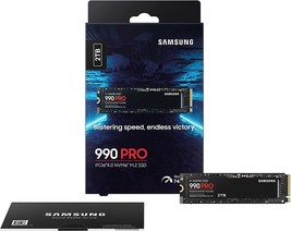 SAMSUNG 990 PRO M.2 2280 2TB PCIe 4.0 x4 NVMe 2.0 V7 V-NAND 3bit MLC MZ-V9P2T0BW - £246.27 GBP