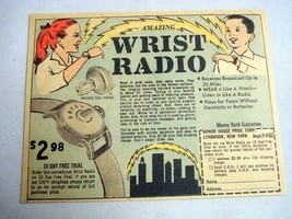 1964 Color Ad Amazing Wrist Radio by Honor House Lynbrook, N.Y. - $7.99