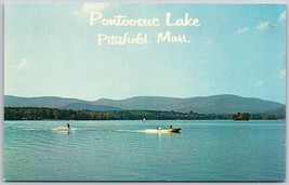 Pittsfield Ma Pontoosue Lake fishing boating Vintage Postcard Massachusetts - £4.67 GBP