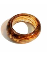 Brown Swirl Resin Band Ring - $14.85