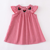 NEW Boutique Minnie Mouse Girls Embroidered Smocked Red Gingham Plaid Dress - £5.50 GBP+