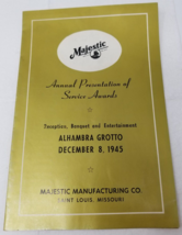 Majestic Manufacturing Oven Ranges 1945 Service Awards Program St. Louis - £14.92 GBP
