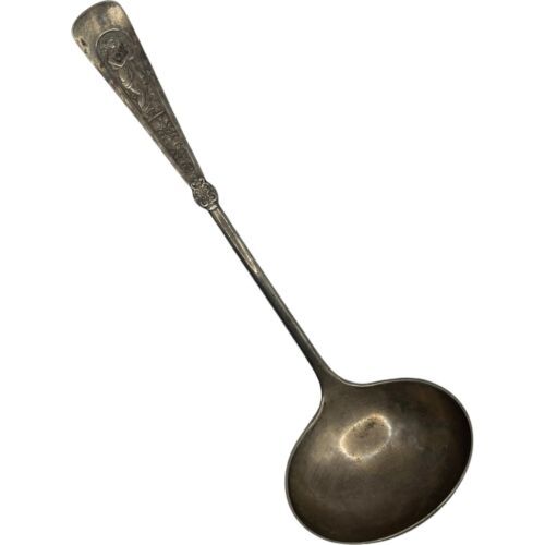 Antique Victorian 1847 Rogers Bros. Silverplate Arcadian Oyster Ladle 11... - $33.33