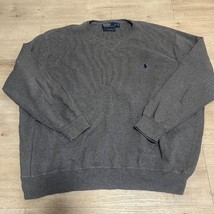 Polo Ralph Lauren Mens Pullover Crewneck Sweatshirt Sz 3XB Gray Knit - £23.45 GBP