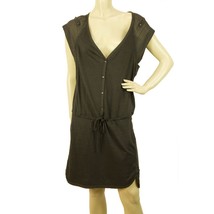 Vanessa Bruno Athe Gray Sleeveless V Neck Linen Long Tunic Mini Dress si... - $79.20
