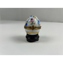 Limoges Dubarry Hinged Egg Trinket Box with Perfume Bottle &amp; Display Stand - $2,579.80 MXN
