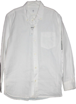 Gap Shirt Boys Size XL 12 Button Front Long Sleeve Dress Shirt Bright White NEW - £10.79 GBP