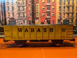 Marx Trains Used  # 80982  7 INCH  Metal  Wabash Gondola  Yellow W/ Black - $10.00
