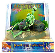 Penn Plax Action Air Jewel Box Skeleton Aquarium Ornament - £17.49 GBP