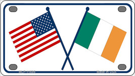 Ireland USA Crossed Flag Novelty Mini Metal License Plate Tag - £11.95 GBP