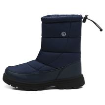Boots Men Snow Boots New Black Waterproof Men Winter Boots Plush Very Warm Non-s - £57.00 GBP
