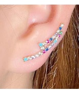 Crystal rainbow ear climbers - €11,20 EUR
