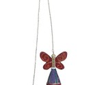 Ganz Red Butterfly Fan Light Pull  Chrome Colored Pull Chain with connec... - $7.00