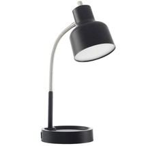 LED Desk Lamp with Catch-All Base  AC Outlet, Matte Black - €20,52 EUR