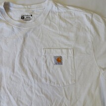 Carhartt K87 WHT Loose Fit Heavyweight Men's White Short Sleeve Cotton Shirt 2XL image 6