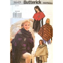 Butterick Sewing Pattern Poncho Capelet Stole Misses Size XS-M - $14.36
