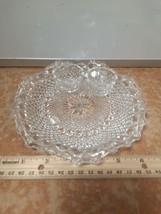 Imperial Period Crystal Cut Glass Salad or dessert plate 2 Dressing Cup vintage - £22.87 GBP