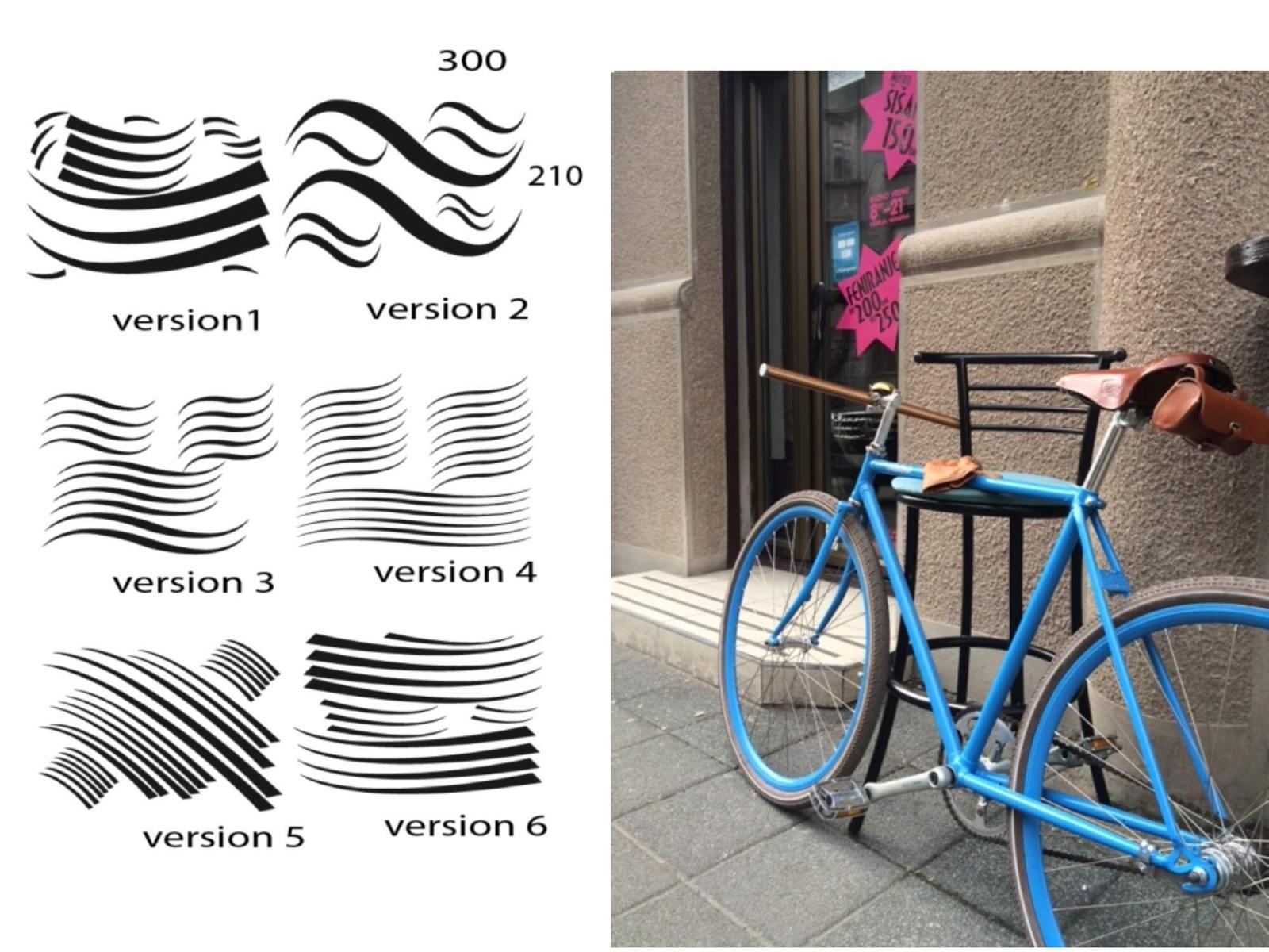 fun decorative bicycle stickers, bike decals - $17.00