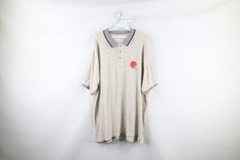Vintage 90s Mens XL Distressed Mesh Cleveland Browns Football Golf Polo ... - $29.41