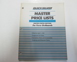 1991 Quicksilver Marino Master Prezzo Lists Forza Fuoribordo Manuale Mac... - £15.98 GBP