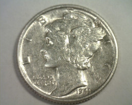 1941-D Mercury Dime About Uncirculated Au Nice Original Bobs Coins Fast 99c Ship - £4.76 GBP