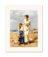 Pino Giclee s/n on Canvas &quot;By The Sea&quot; Mother Daughter at the Beach COA - $1,430.55
