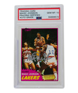 Magique Johnson Signé La Lakers 1981 Topps Basketball Carte #21 PSA / DN... - £261.89 GBP