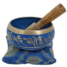 4 Inches Hand Painted Metal Tibetan Buddhist Singing Bowl Musical Instru... - $39.99