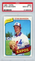 1980 Topps Stan Bahnsen #653 PSA 10 P1224 - £46.22 GBP