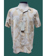 Folk men's button up short sleeve cotton shirt sz large - $39.60
